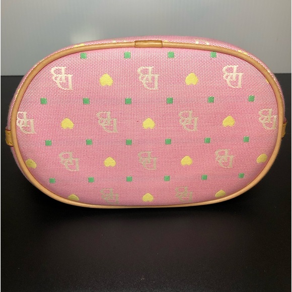 Dooney & Bourke Pink Mini Monogram Purse Y2K Vintage Canvas & Leather - Picture 9 of 16